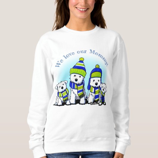KiniArt Gemütliche Crew Hunde Sweatshirt (Vorderseite)