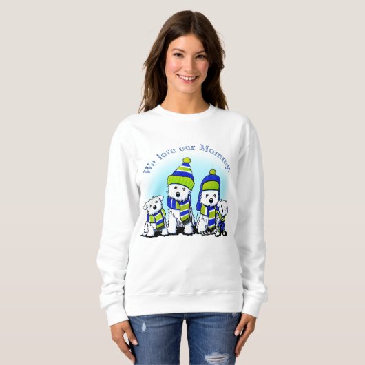KiniArt Gemütliche Crew Hunde Sweatshirt (Vorne ganz)