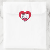 KiniArt Gidget Portrait Rotes Herz Sticker (Tasche)