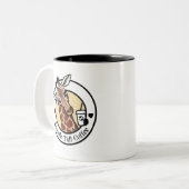KiniArt Giraffe-Kaffee Zweifarbige Tasse (Vorderseite Links)