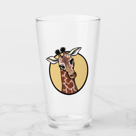 KiniArt Giraffe Lover Glass Cup Glas (Vorderseite)