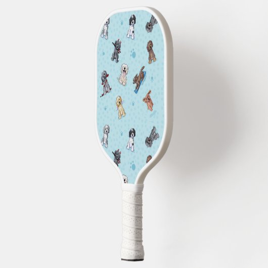 KiniArt Goldendoodle DoodleMoji Pickleball Schläger (Links)