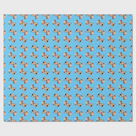 KiniArt Goldendoodle Geschenkpapier (Flach)