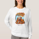 KiniArt Goldendoodle Pup Herbst T-Shirt (Vorderseite)