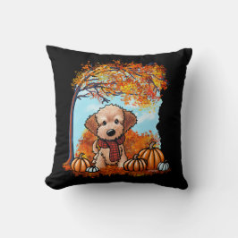 KiniArt Goldendoodle Welpenherbst Kissen