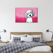 KiniArt Gray and White Goldendoodle Leinwanddruck (Insitu (Schlafzimmer))