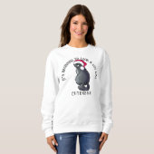 KiniArt Gray Cat Christmas Sweatshirt (Vorne ganz)