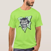 KiniArt Gray Kitty Blast T - Shirt (Vorderseite)
