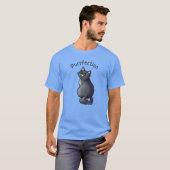 KiniArt Green Mit Augen Cat T-Shirt (Vorne ganz)