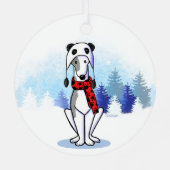 KiniArt Greyhound Metal Ornament (Rückseite)