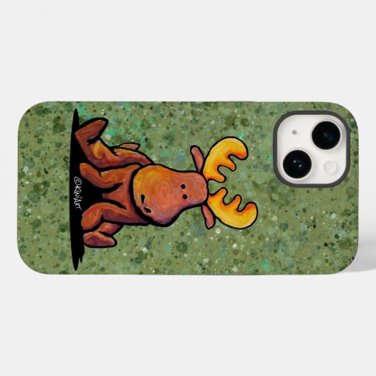KiniArt Groovy Moose Case-Mate iPhone Hülle (Rückseite (Horizontal))