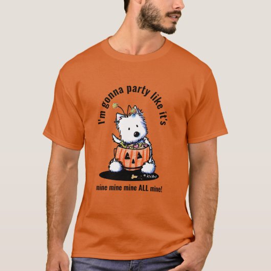 KiniArt Halloween Westie T-Shirt (Vorderseite)
