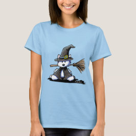 KiniArt Halloween Westie Witch T-Shirt