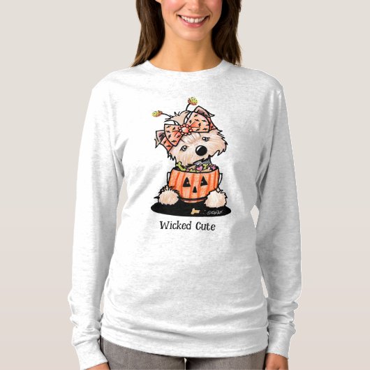 KiniArt Halloween Yorkie T-Shirt (Vorderseite)