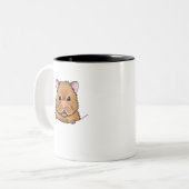 KiniArt Hamster Zweifarbige Tasse (Vorderseite Links)