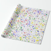 KiniArt Happy Paint Splattered Geschenkpapier (Ungerollt)