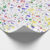 KiniArt Happy Paint Splattered Geschenkpapier (Ecke)