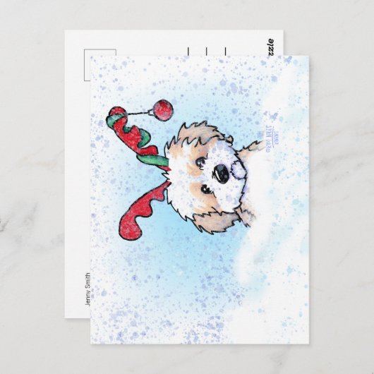 KiniArt Havanese Custom Christmas Postkarten (Vorne/Hinten)