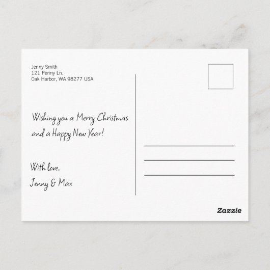 KiniArt Havanese Custom Christmas Postkarten (Rückseite)