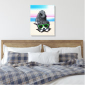 KiniArt Havanese Dog Beach Canvas Print Leinwanddruck (Insitu (Schlafzimmer))