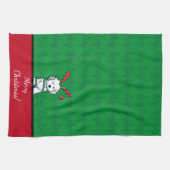 KiniArt Havanese Rentier Weihnachten Geschirrtuch (Horizontal)