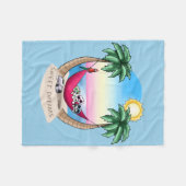 KiniArt Havanese Tropical Sweet Dreams Fleecedecke (Vorderseite (Horizontal))