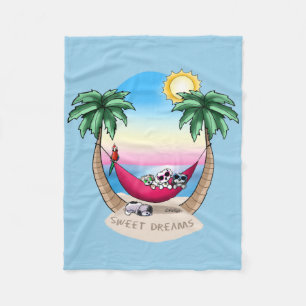 KiniArt Havanese Tropical Sweet Dreams Fleecedecke