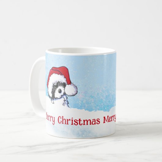 KiniArt Havanese Weihnachten Kaffeetasse (Vorderseite Links)