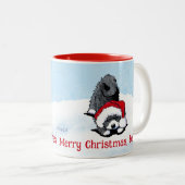 KiniArt Havanese Weihnachten Zweifarbige Tasse (VorderseiteRechts)