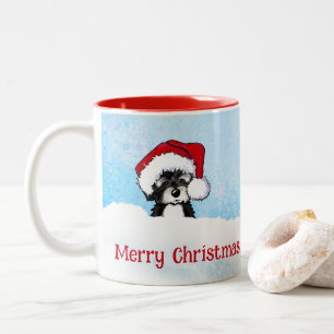 KiniArt havanese Weihnachten Zweifarbige Tasse
