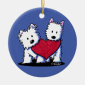 KiniArt Heartfelt Westies Ornament (Vorne)