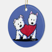 KiniArt Heartfelt Westies Ornament (Links)
