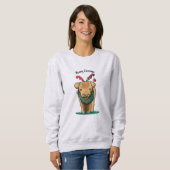 KiniArt Highland Kuh Weihnachten Sweatshirt (Vorne ganz)