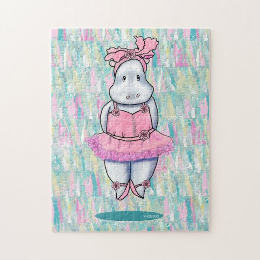 KiniArt Hippo Ballerina Puzzle (Vertikal)