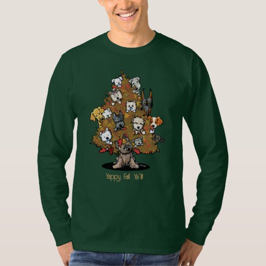 KiniArt Hogs Happy Fall T - Shirt (Vorderseite)