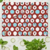 KiniArt Hogs Snowman Weihnachten Handtuch (Gefaltet)