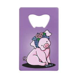 KiniArt Hübsch Piggy Geldbeutel Flaschenöffner