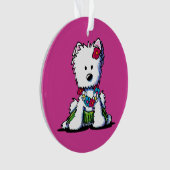 KiniArt Hula Girl Westie Ornament (Vorderseite)