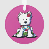 KiniArt Hula Girl Westie Ornament (Rückseite)