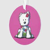 KiniArt Hula Girl Westie Ornament (Vorderseite)