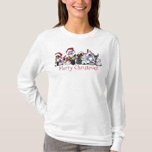 KiniArt Hunde-Liebhaber Weihnachts-T-Shirt T-Shirt