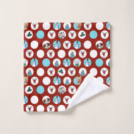 KiniArt Hunde Snowman WeihnachtenKiniArt Hunde und Waschlappen