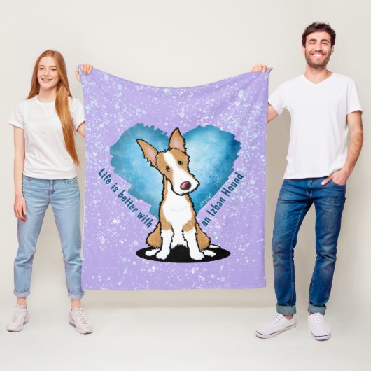 KiniArt Ibizan Hound Fleece Blanket (Beispiel)