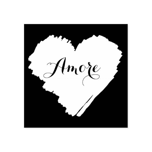 KiniArt Italienisches Herz Gummistempel (Prägung)