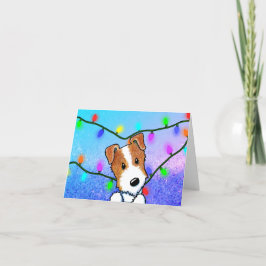 KiniArt Jack Russell Weihnachtskarte Feiertagskarte