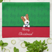 KiniArt Jack Russell Weihnachtsküche Handtuch (Gefaltet)