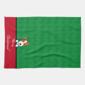 KiniArt Jack Russell Weihnachtsküche Handtuch (Horizontal)