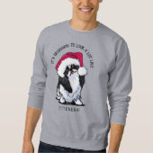 KiniArt Japanisches Chin Weihnachten Sweatshirt (Vorderseite)