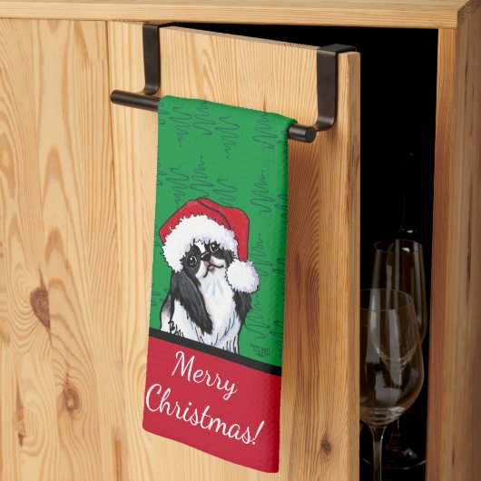 KiniArt Japanisches Kinn Weihnachten Geschirrtuch (Drittel gefaltet)