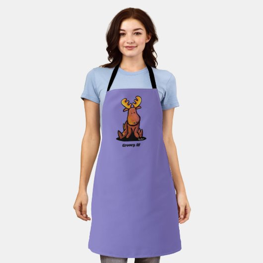 KiniArt Jazzy Moose All-over Print-Schürze Schürze (Getragen)